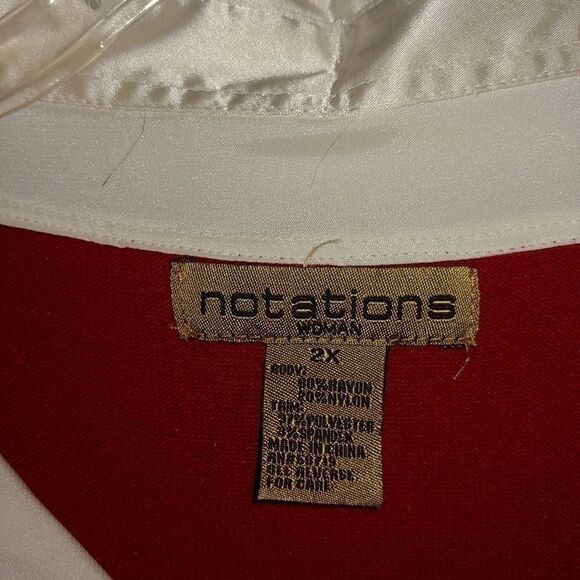 Notarions Red Sweater and Silk top - Picture 2 of 2